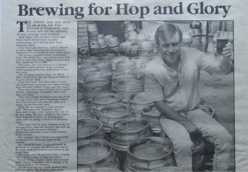 Robert Viney started Ash Vine Brewery in 1987